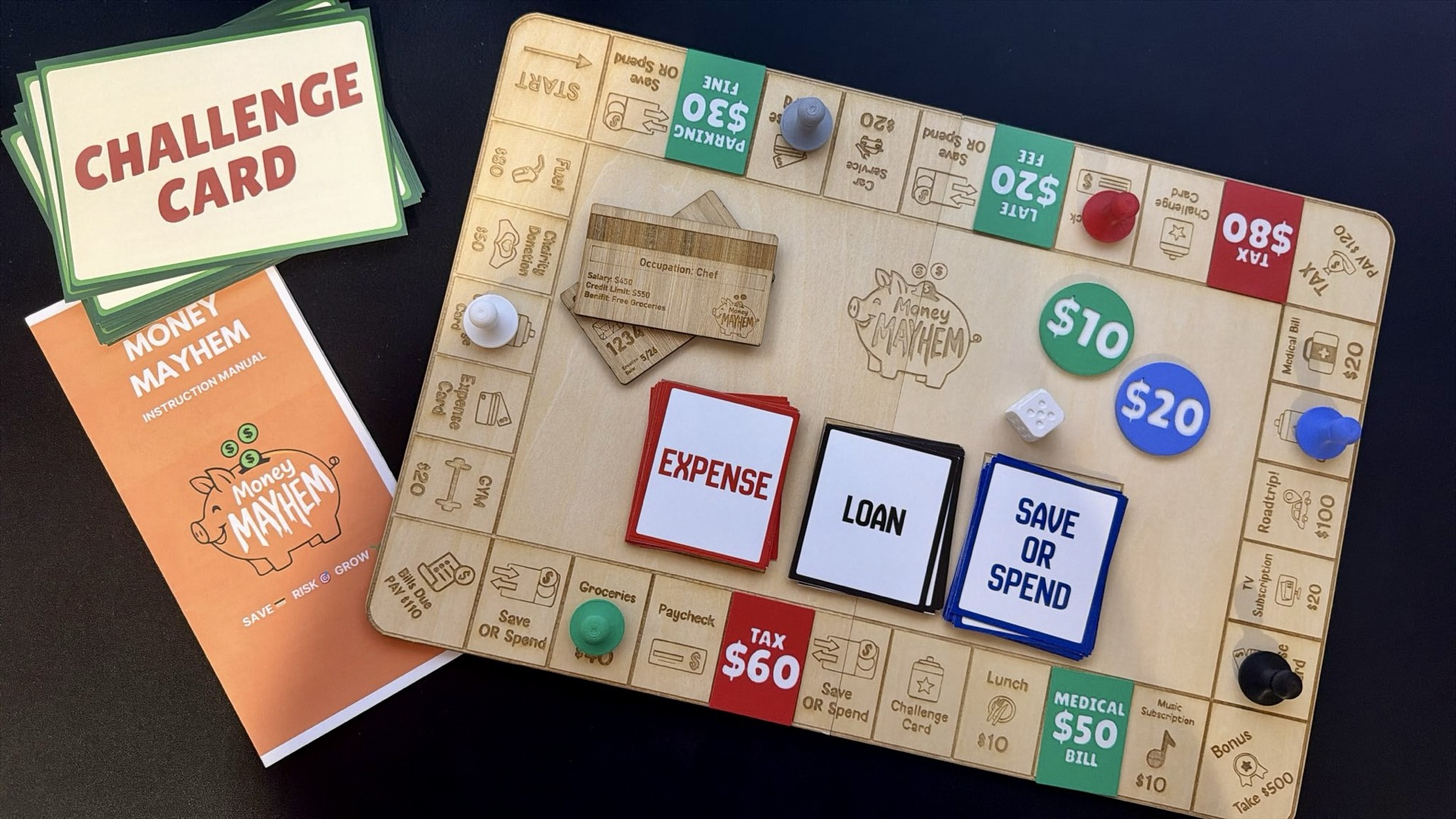 Money Mayhem board and cards